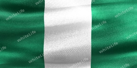 Nigeria flag - realistic waving fabric flag