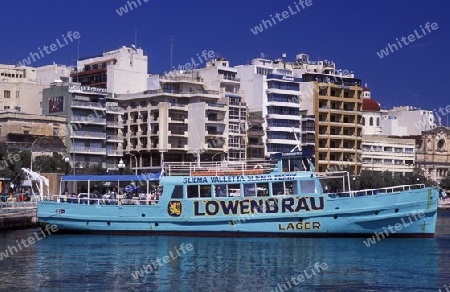 The City quater of Sliema in the city of Valletta on Malta in Europe.