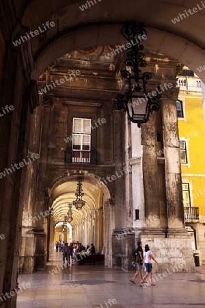 Europa, Westeuropa, EU, Euro, Portugal, Lissabon, Innenstadt, Platz, Praca do Comercio, Victoria Gate, Arco da Victoria,   (Urs Flueeler) 