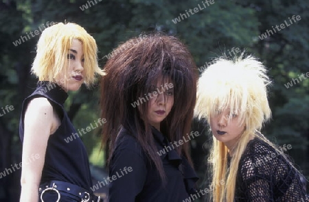 the revolucionary Rainbowkids in a squre in the City centre of Tokyo in Japan in Asia,



