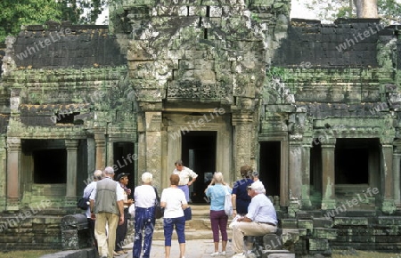 the Prah Khan temple in Angkor at the town of siem riep in cambodia in southeastasia. 