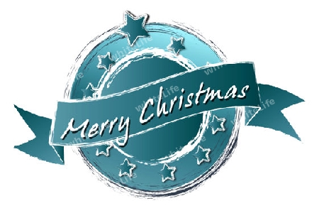 Merry Christmas - Banner, Logo, Symbol im Royal Grunge Style fuer Praesentationen, Flyer, Prospekte, Internet,...