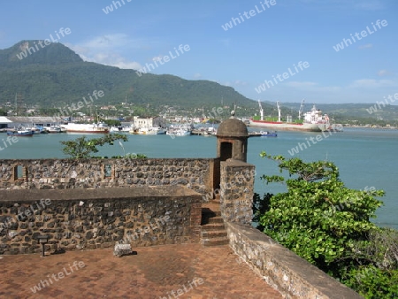 Dominikanische Republik, Blick zum Hafen von Puerto Plata