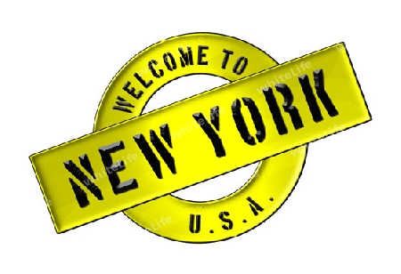 Illustration of WELCOME TO NEW YORK as Banner for your presentation, website, inviting...