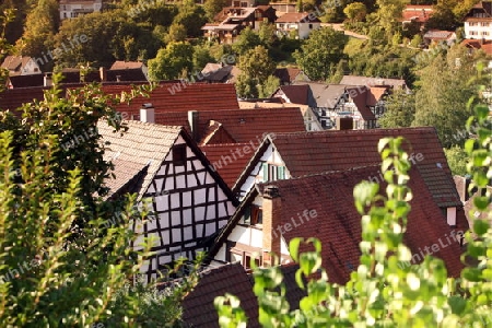 the old town of the villige Schiltach in the Blackforest in the south of Germany in Europe.