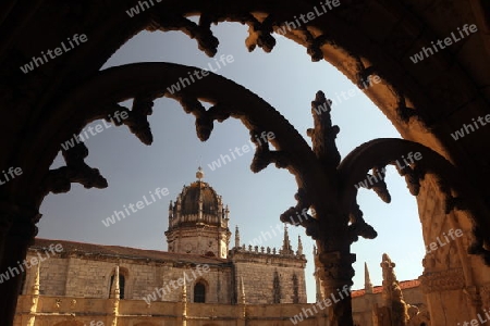 Das Kloster Jeronimus im Stadtteil Belem der Hauptstadt Lissabon in Portugal.    