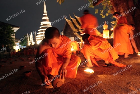 Die Architektur des Wat Phan Tao Tempel in Chiang Mai im Norden von Thailand