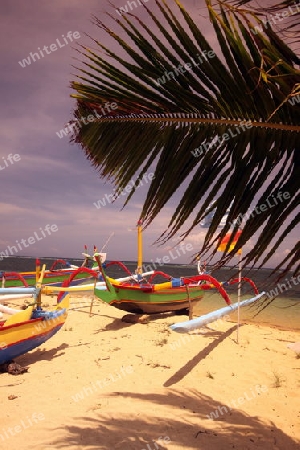 Asien, Suedost, Indonesien, Bali, Insel, Sanur, Strand, Beach, Fischerboot, Meer,    (Urs Flueeler) 