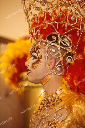 the carneval in the city of Las Palmas on the Island Gran Canary on the Canary Island of Spain in the Atlantic Ocean. 