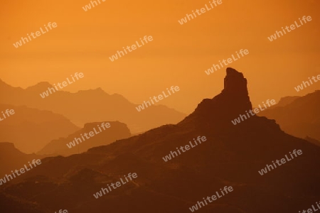 The mountain Village of  Tejeda in the centre of the Canary Island of Spain in the Atlantic ocean.