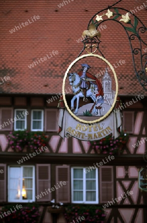 the old city of Colmar in  the province of Alsace in France in Europe