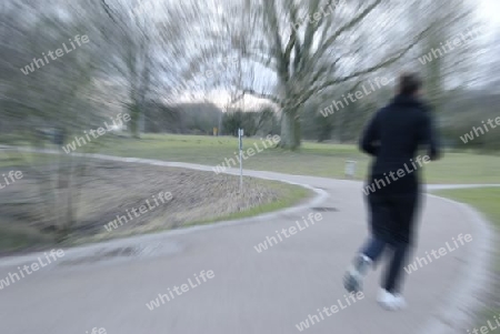 jogging woman in the park