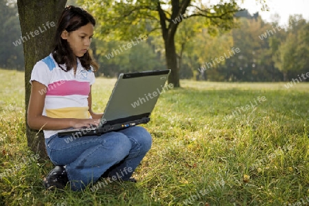 Laptop in der Natur