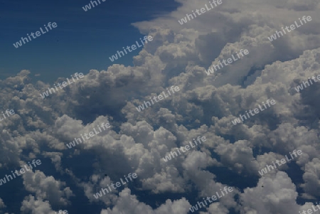 The Sky over the City of Krabi on the Andaman Sea in the south of Thailand. 