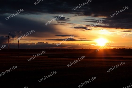 sunset and wind wheels1