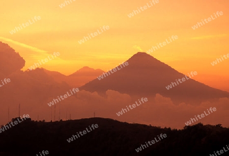 the landscape allound the Volcano Pacayal near the City of Guatemala City in Guatemala in central America.   