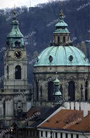 Die St Niklas Kirche in der Altstadt von Prag der Hauptstadt der Tschechischen Republik.