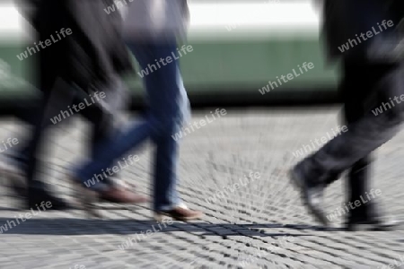 group of walking people