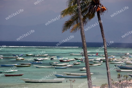 Asien, Suedost, Indonesien, Bali, Nusa Lembongan, Insel, Strand, Landschaft, Meer, Boot, Seegrassplantage,   (Urs Flueeler) 