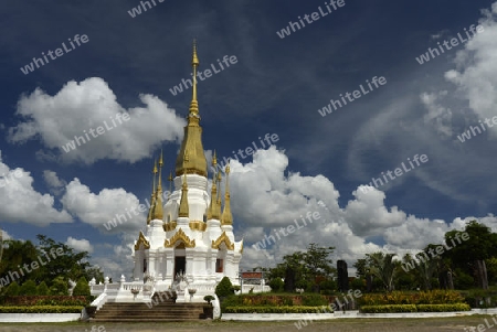 Der Tempel Wat Tham Khu Ha Sawan in Khong Jiam am Mekong River in der naehe des Pha Taem Nationalpark in der Umgebung von Ubon Ratchathani im nordosten von Thailand in Suedostasien.