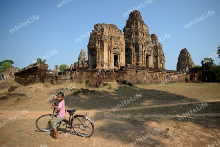 The Temple of  Pre Rup in the Temple City of Angkor near the City of Siem Riep in the west of Cambodia.