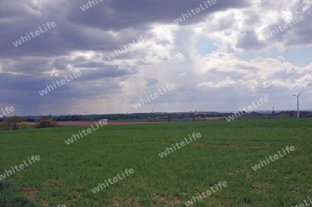 Wolke,Fernsehturm, Garzweiler +Windrad