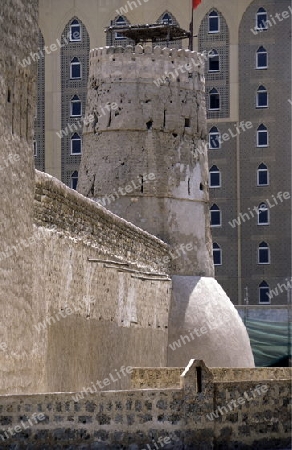 the Al Fahidi Fort in the old town in the city of Dubai in the Arab Emirates in the Gulf of Arabia.