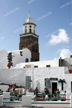  the old town of Teguise on the Island of Lanzarote on the Canary Islands of Spain in the Atlantic Ocean. on the Island of Lanzarote on the Canary Islands of Spain in the Atlantic Ocean.
