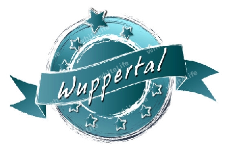 WUPPERTAL - Banner, Logo, Symbol im Royal Grunge Style fuer Praesentationen, Flyer, Prospekte, Internet,...