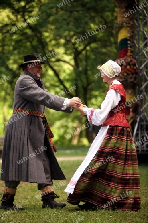 a Summer Festival in a Parc in the old City of Vilnius in the Baltic State of Lithuania,  