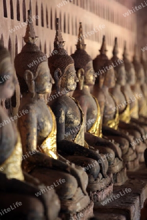 Der Wat Si Saket in Vientiane der Hauptstadt von Laos in Suedostasien.