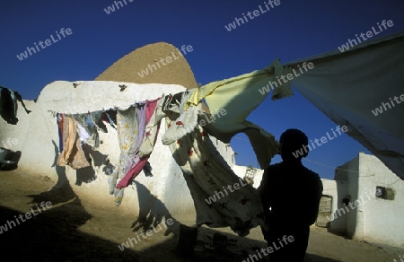 Ein Lehmhausdorf bei Aleppo im norden von Syrien.