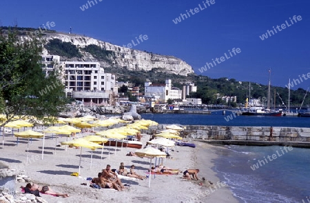 the beach of the town of Balcik in Bulgaria in east Europe.