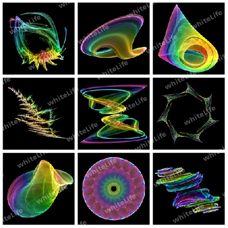 Collage von computer generierten Hintergr?nden