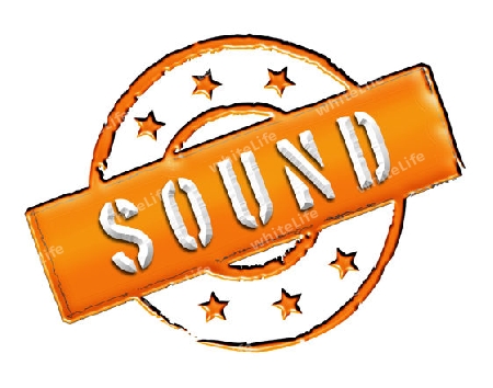 SOUND - Zeichen, Symbol im Retro Stil fuer Praesentationen, Prospekte, Internet, ...