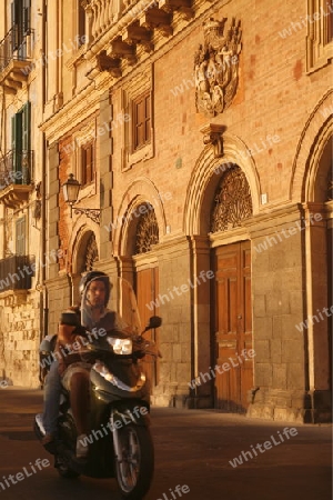 the old Town of Siracusa in Sicily in south Italy in Europe.