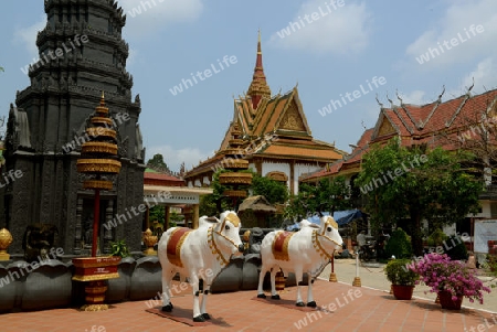 The Wat Bo Temple in the City centre of Siem Riep neat the Ankro Wat Temples in the west of Cambodia.