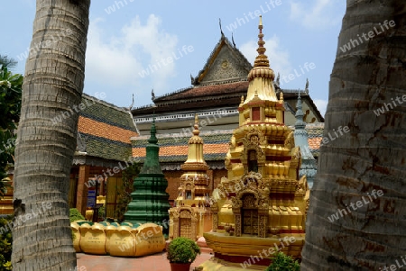 The Wat Bo Temple in the City centre of Siem Riep neat the Ankro Wat Temples in the west of Cambodia.