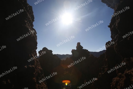 The Volcano Teide on the Island of Tenerife on the Islands of Canary Islands of Spain in the Atlantic.  