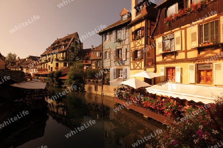 the old city of Colmar in  the province of Alsace in France in Europe