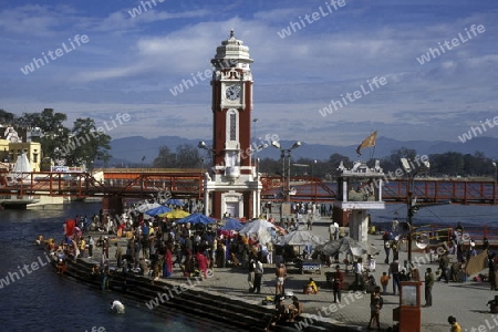  the Ganges River in the town of Hardwar in the Province Uttar Pradesh in India.