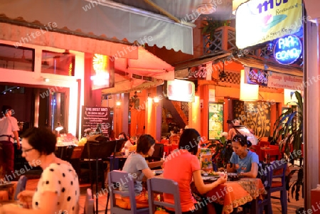 A Restaurant in the in the City centre of Siem Riep neat the Ankro Wat Temples in the west of Cambodia.