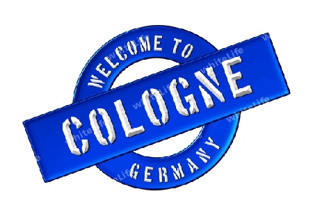 Illustration of WELCOME TO COLOGNE as Banner for your presentation, website, inviting...