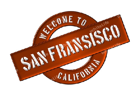 Illustration of WELCOME TO SAN FRANSISCO as Banner for your presentation, website, inviting...