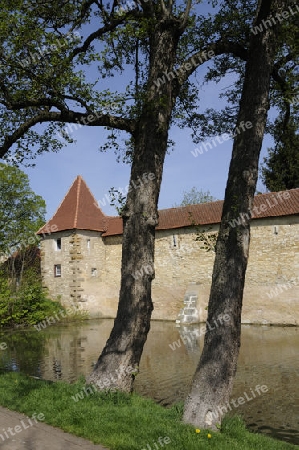 Seeweiher und Stadtmauer in Wei?enburg