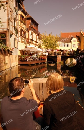 the old city of Colmar in  the province of Alsace in France in Europe