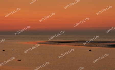 Sonnenuntergang ?ber der Insel Poel, Ostsee, Deutschland