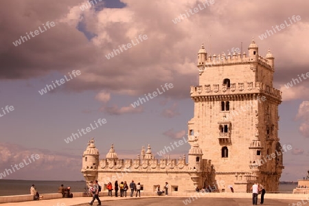 Europa, Westeuropa, EU, Euro, Portugal, Lissabon, Belem, Torre de Belem, Rio Tejo,   (Urs Flueeler) 