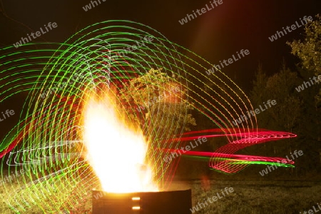 Light painting mit Feuer