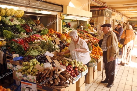 The Market Hall of the City of Santa Cruz on the Island of Tenerife on the Islands of Canary Islands of Spain in the Atlantic.  